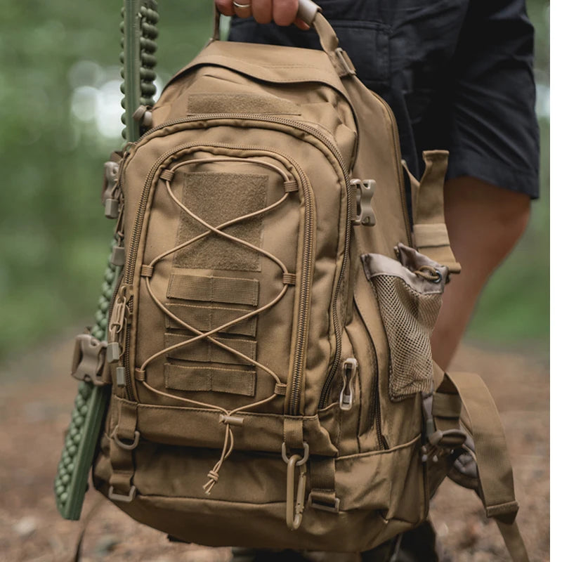 65L Outdoor Tactical Backpack Men's Hiking Bag Large Capacity