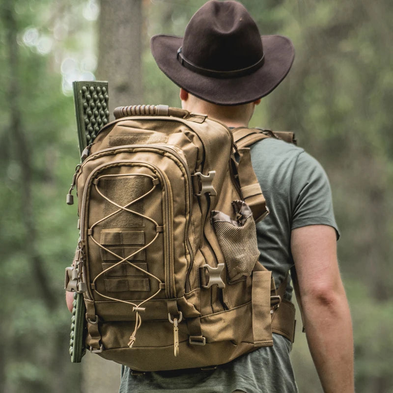65L Outdoor Tactical Backpack Men's Hiking Bag Large Capacity