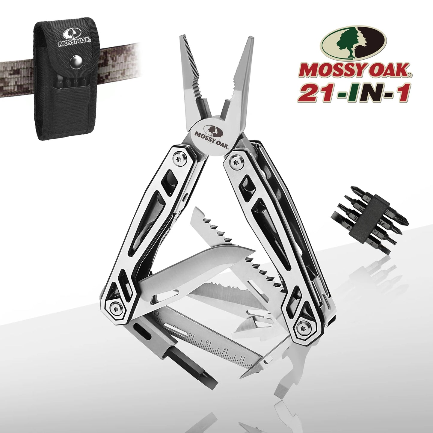 MOSSY OAK 21 in 1 Multi Function Pliers Portable Knife