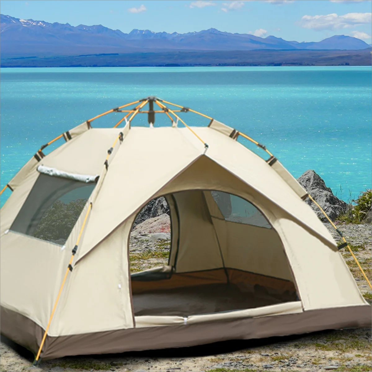 Outdoor shelter Sunshade, Camping tent Two doors and two windows