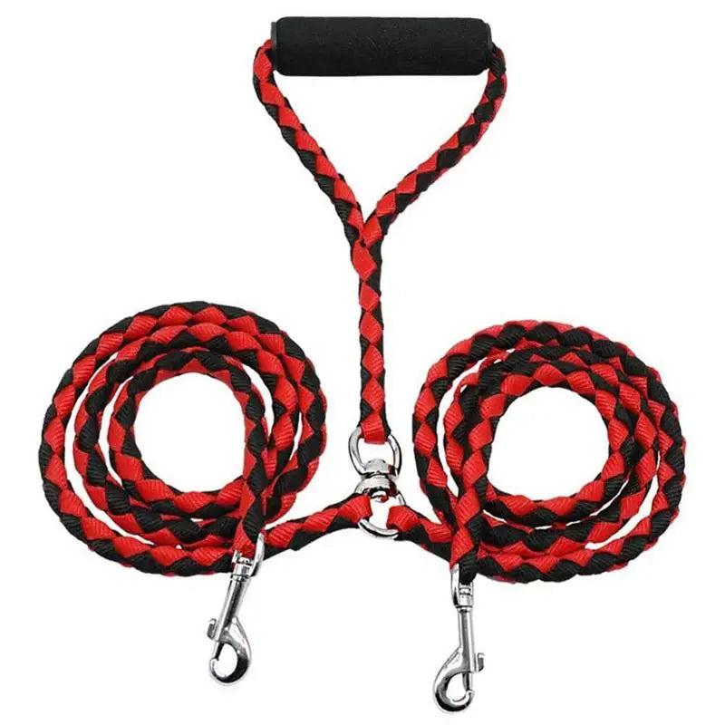 Double 2 Way Dog Leash Rope for Outdoor Training Use