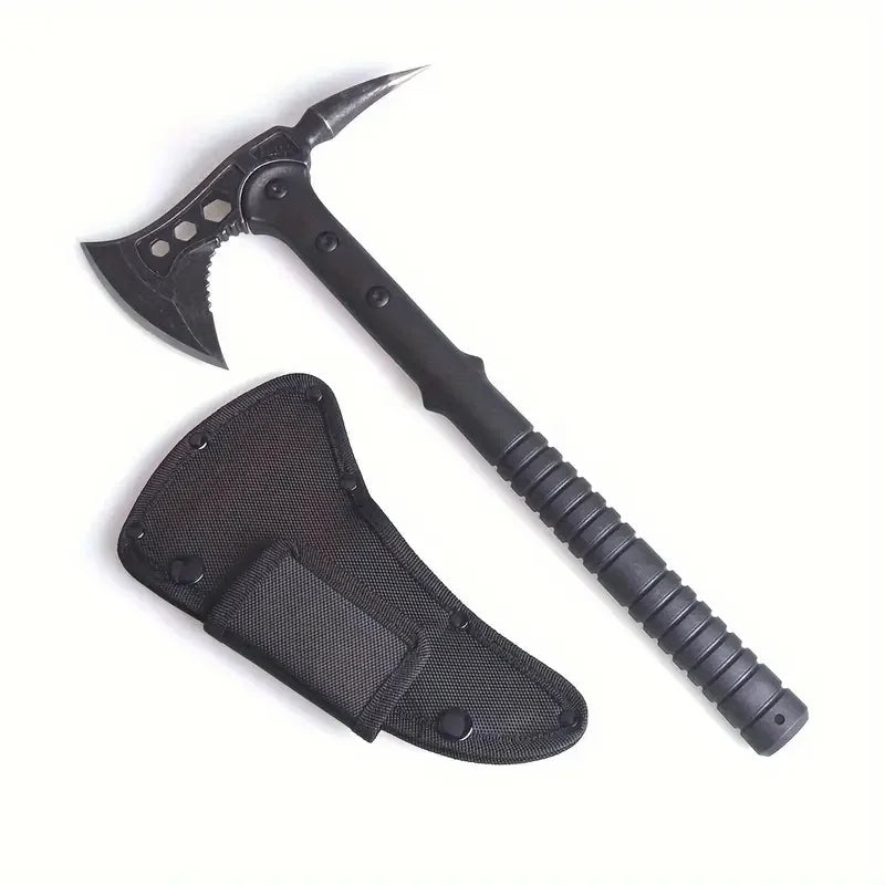1 Portable Multifunctional Survival Axe with Hammerhead and Pointed Design High Toughness Handle
