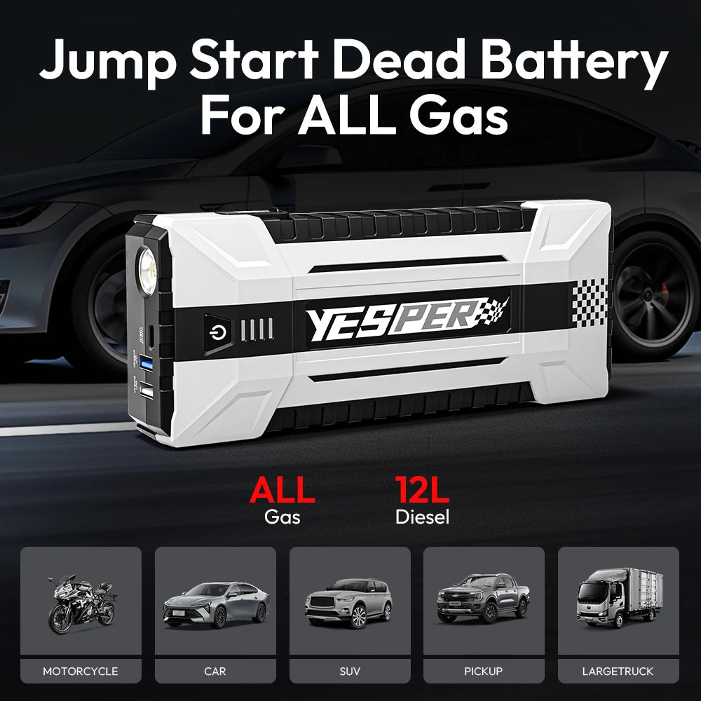 YESPER 4120A Car Jump Starter 26800mAh Power Bank Booster