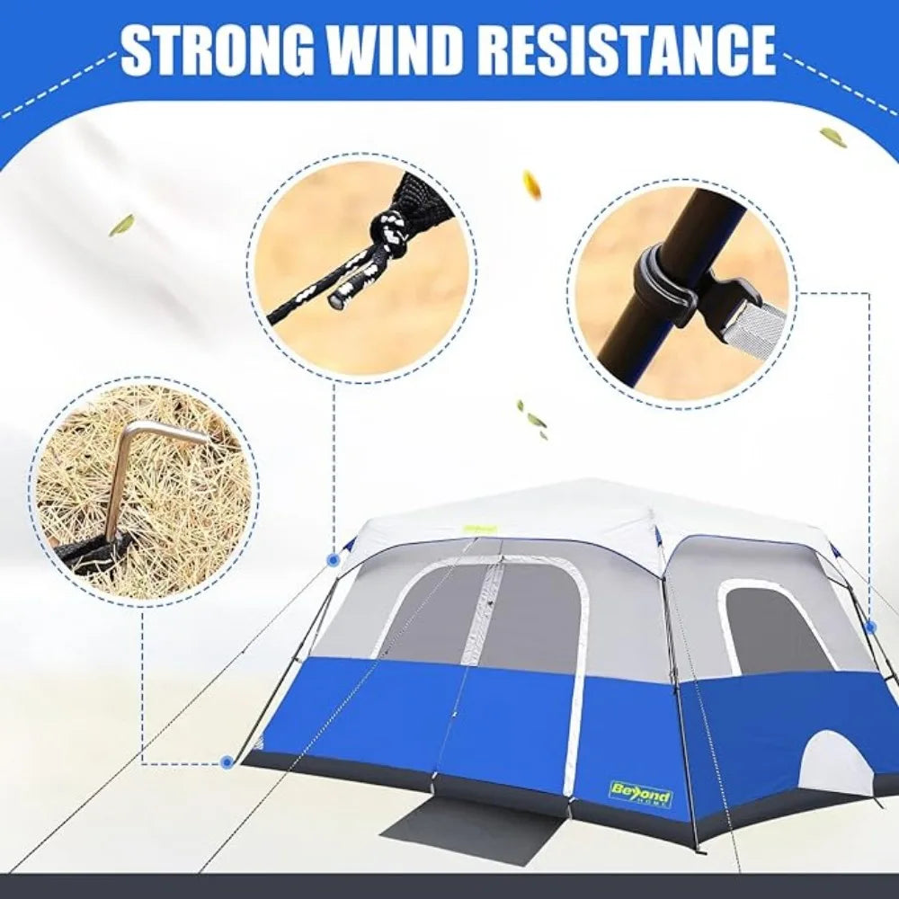 Instant Cabin Tent 8 Person Camping Setup in 60 Seconds