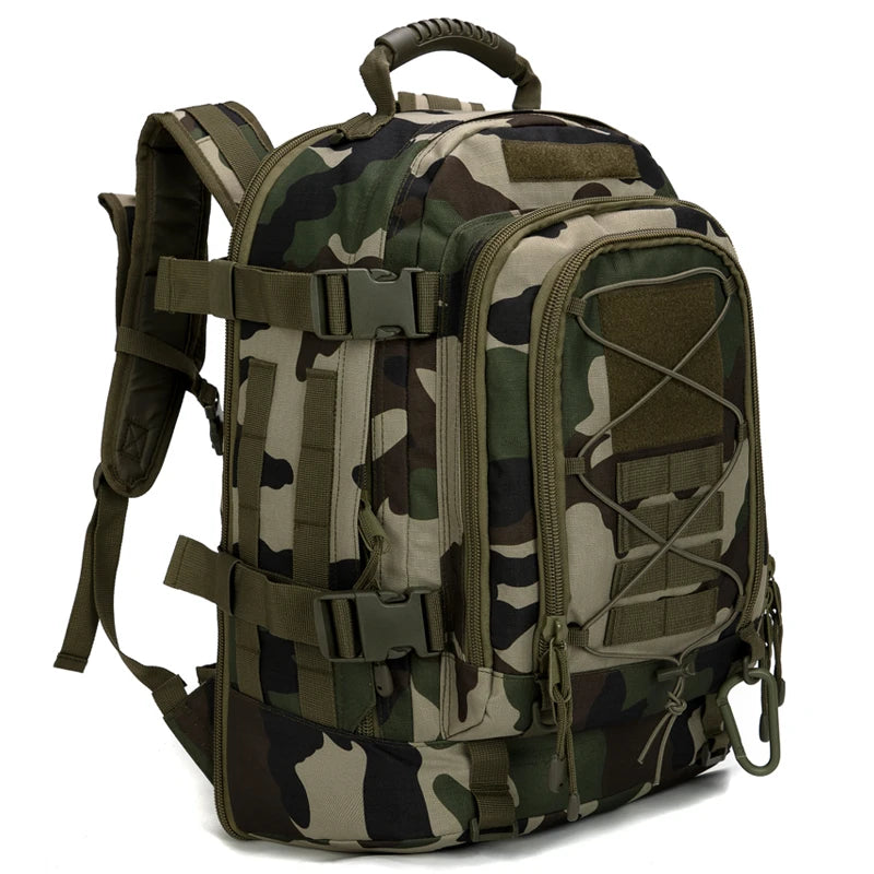 65L Outdoor Tactical Backpack Men's Hiking Bag Large Capacity