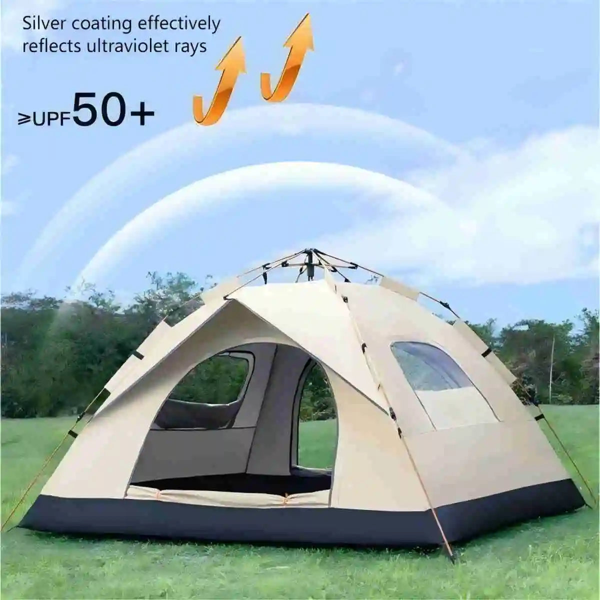 Outdoor shelter Sunshade, Camping tent Two doors and two windows