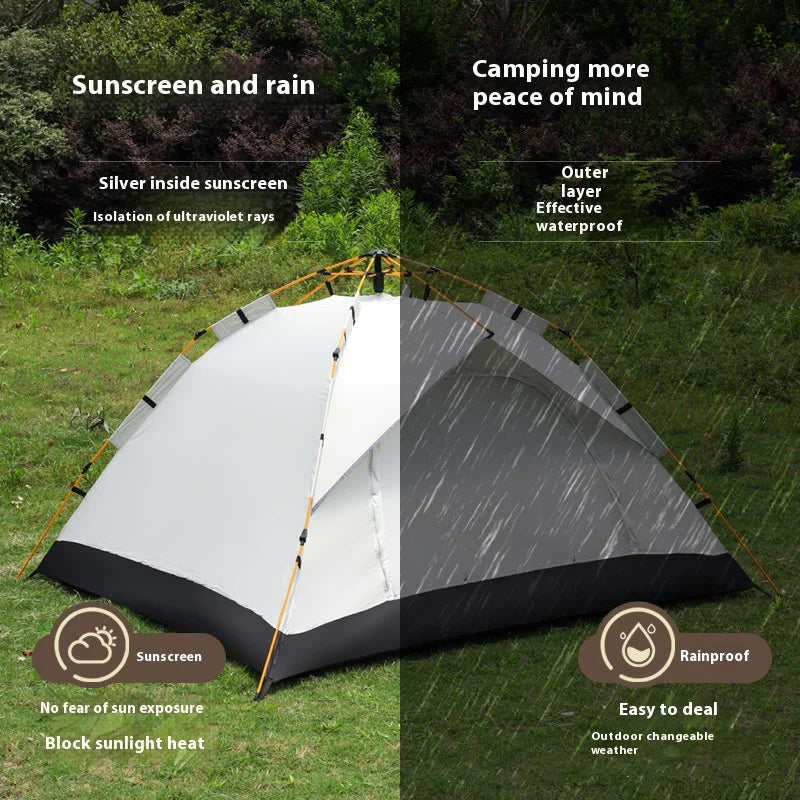 Automatic Quick-Opening Tent Outdoor Self-Driving Travel Camping Tent Rainproof Sunshine-Proof Two Doors