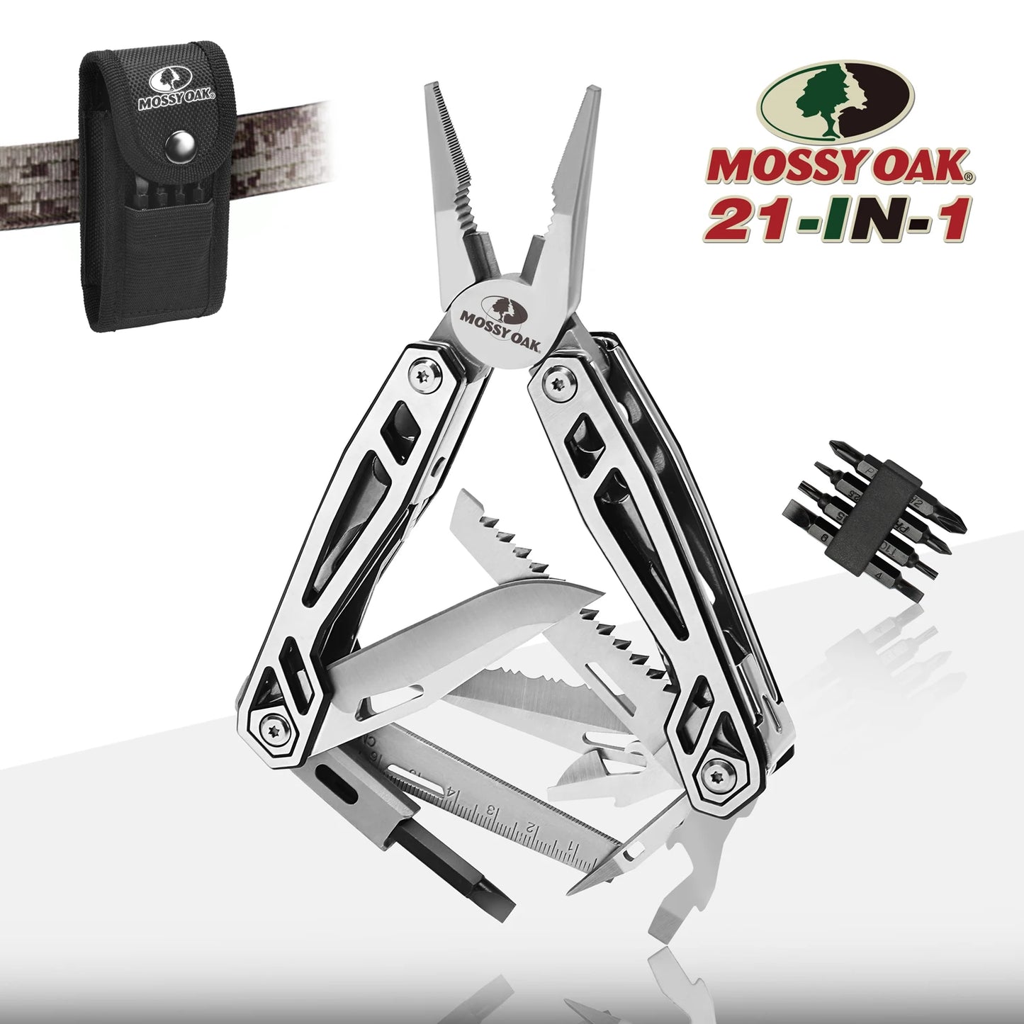 MOSSY OAK 21 in 1 Multi Function Pliers Portable Knife