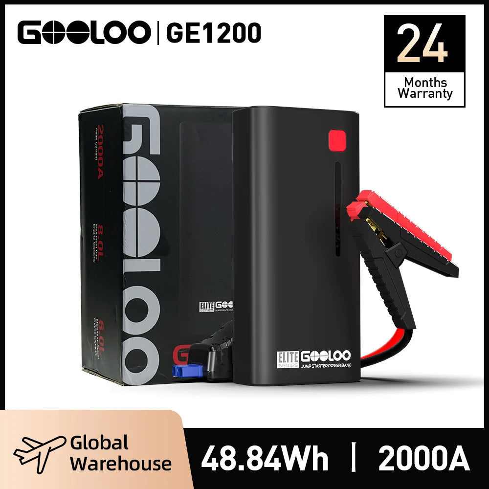 GOOLOO 12V Car Jump Starter Power Bank 2000A 48.84Wh