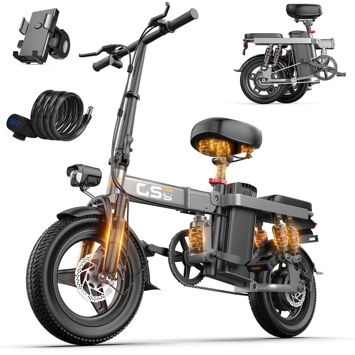 Foldable Electric Bike For Adults 750W 20MPH 35 Mile Range