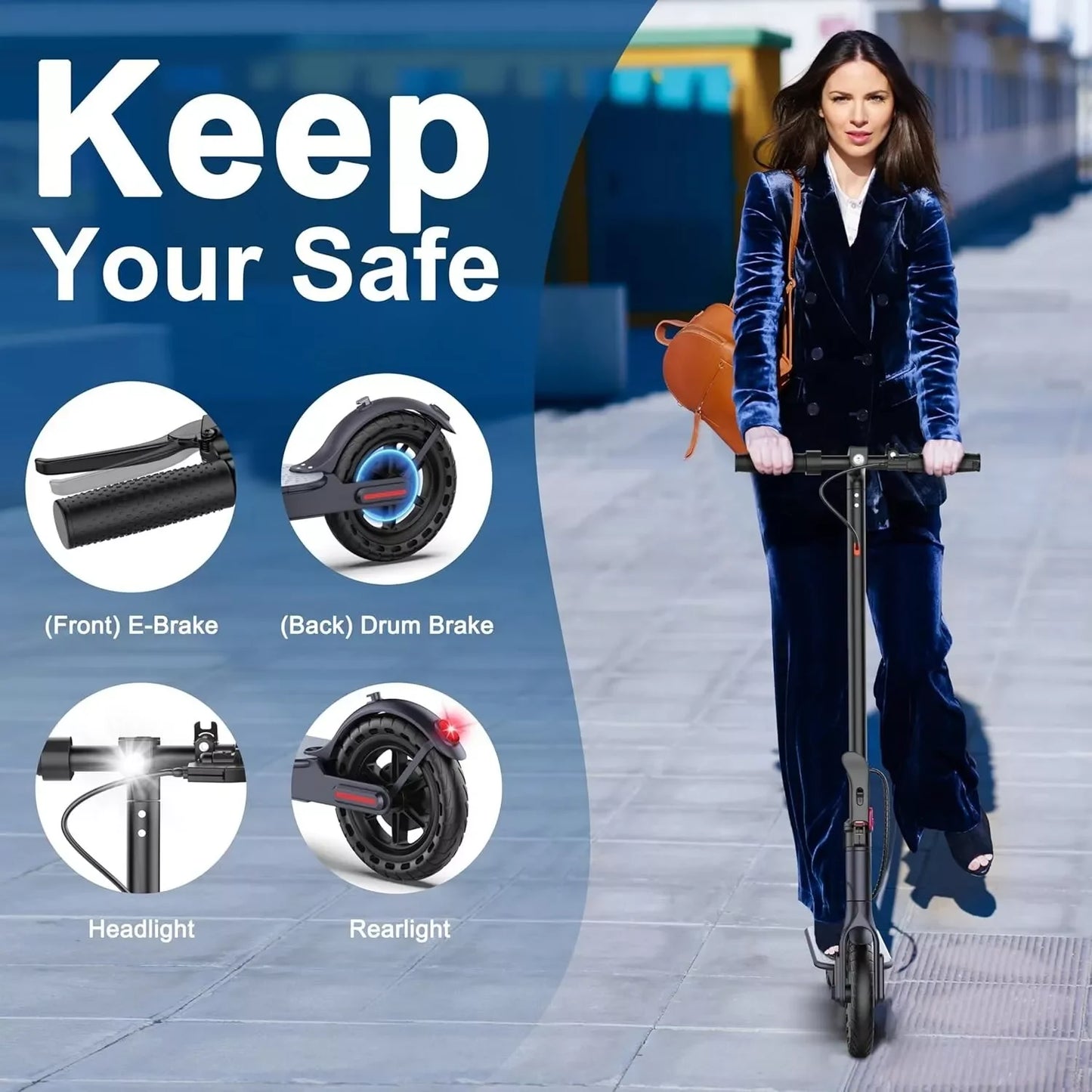 LP60 Electric Scooter 19 MPH Folding 8.5 Inch App Control