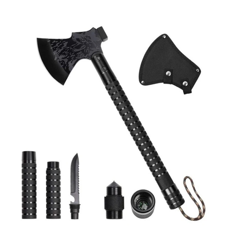 Foldable Tactical Axe Multi Tool Kit Emergency Gear Portable Tomahawk Survival Axe Outdoor Camping Hatchet