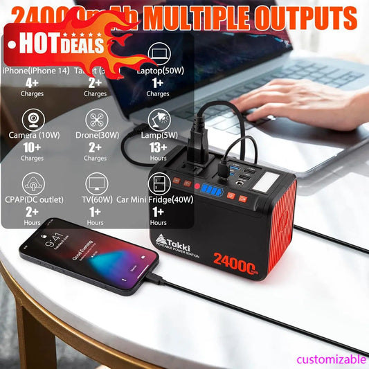 88.8Wh Portable Power Station 120W Peak Solar Generator For Camping Emergency