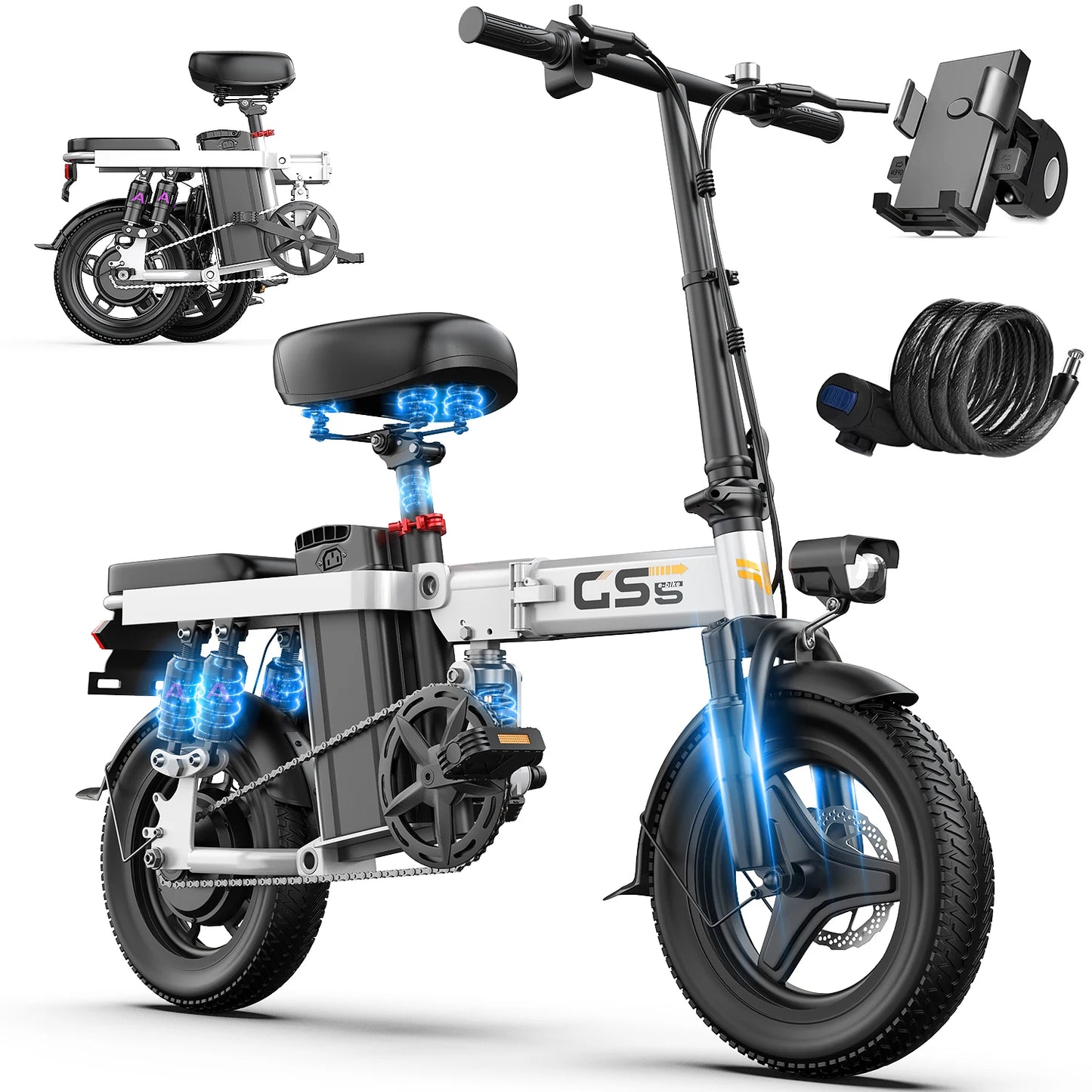 Foldable Electric Bike For Adults 750W 20MPH 35 Mile Range