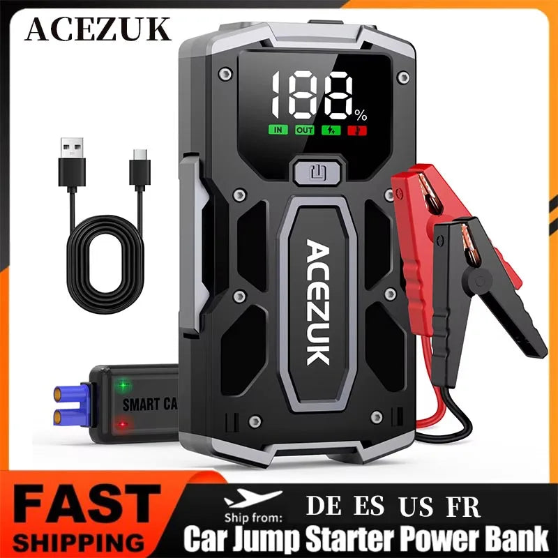 12800mAh Car Jump Starter Portable Power Bank 12V Device
