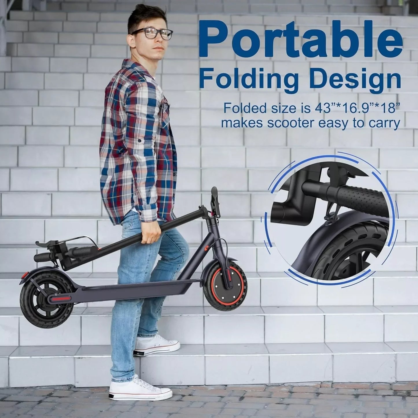 LP60 Electric Scooter 19 MPH Folding 8.5 Inch App Control