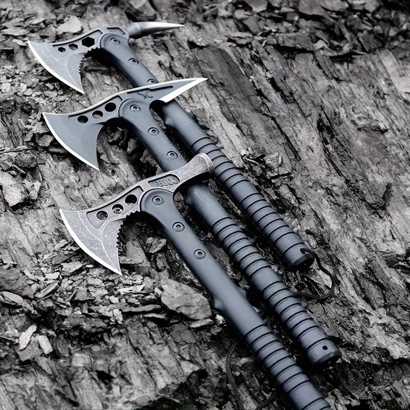 1 Portable Multifunctional Survival Axe with Hammerhead and Pointed Design High Toughness Handle