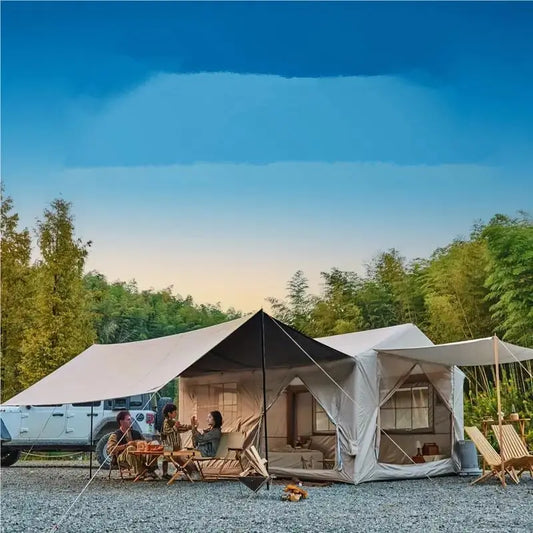 10-12 People Inflatable Tent for Camping 129 Sqft Glamping Tent