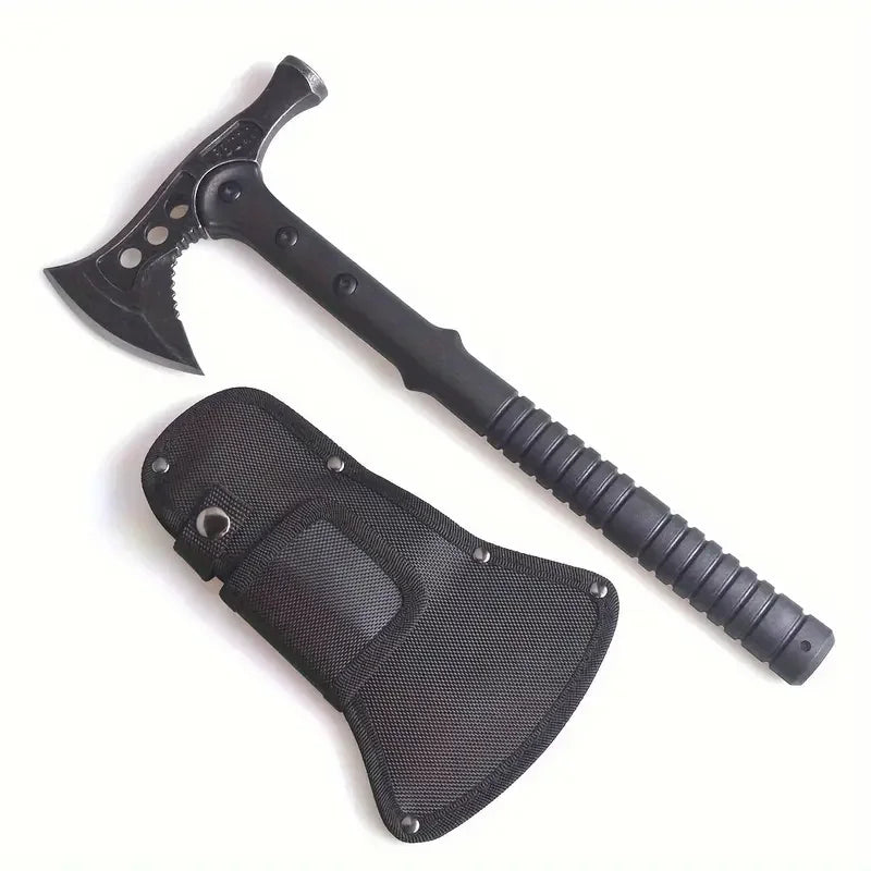 1 Portable Multifunctional Survival Axe with Hammerhead and Pointed Design High Toughness Handle