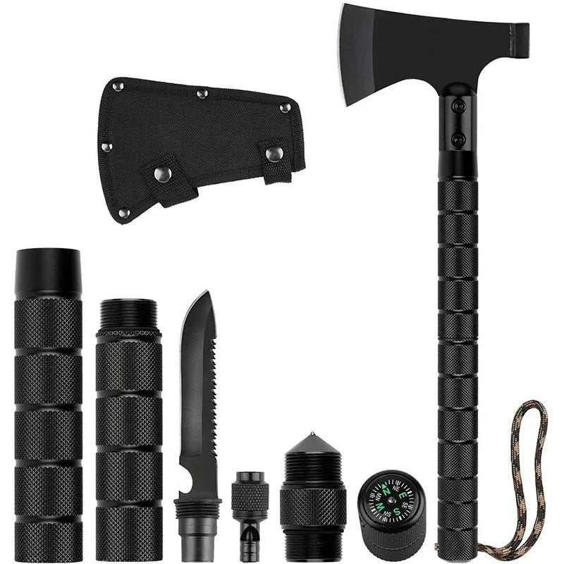 Foldable Tactical Axe Multi Tool Kit Emergency Gear Portable Tomahawk Survival Axe Outdoor Camping Hatchet