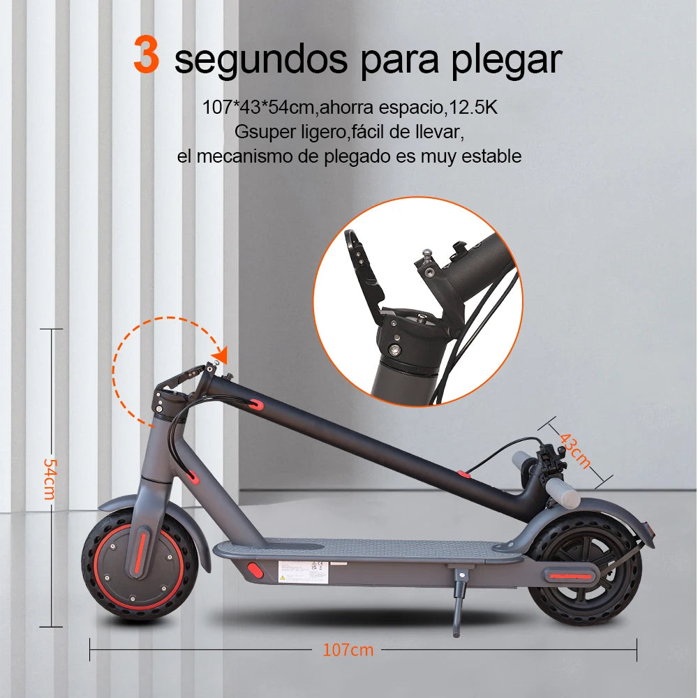 Ladped 350W Electric Scooter Foldable Waterproof Shock Absorbing Anti Skid 19mph