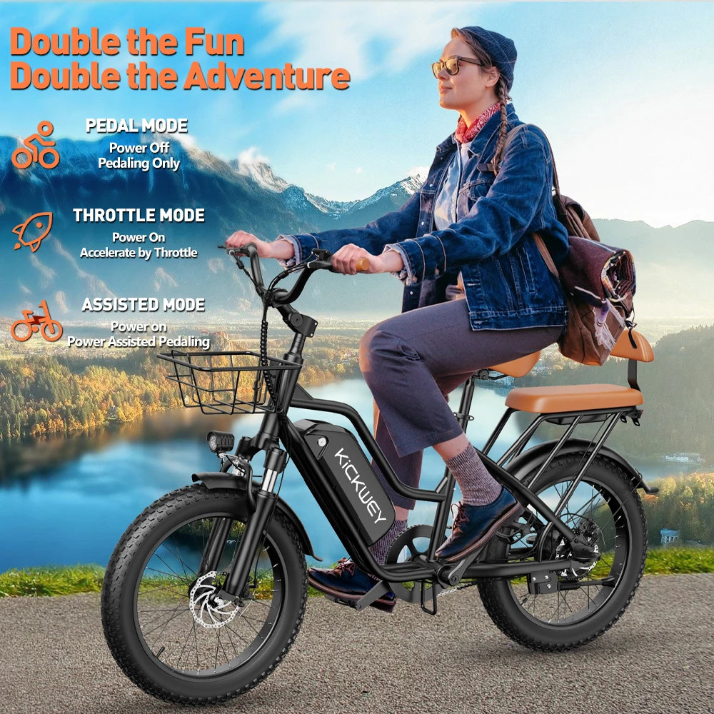 Electric Mountain Bike For Adults 20 Inch 1500W Peak Battery